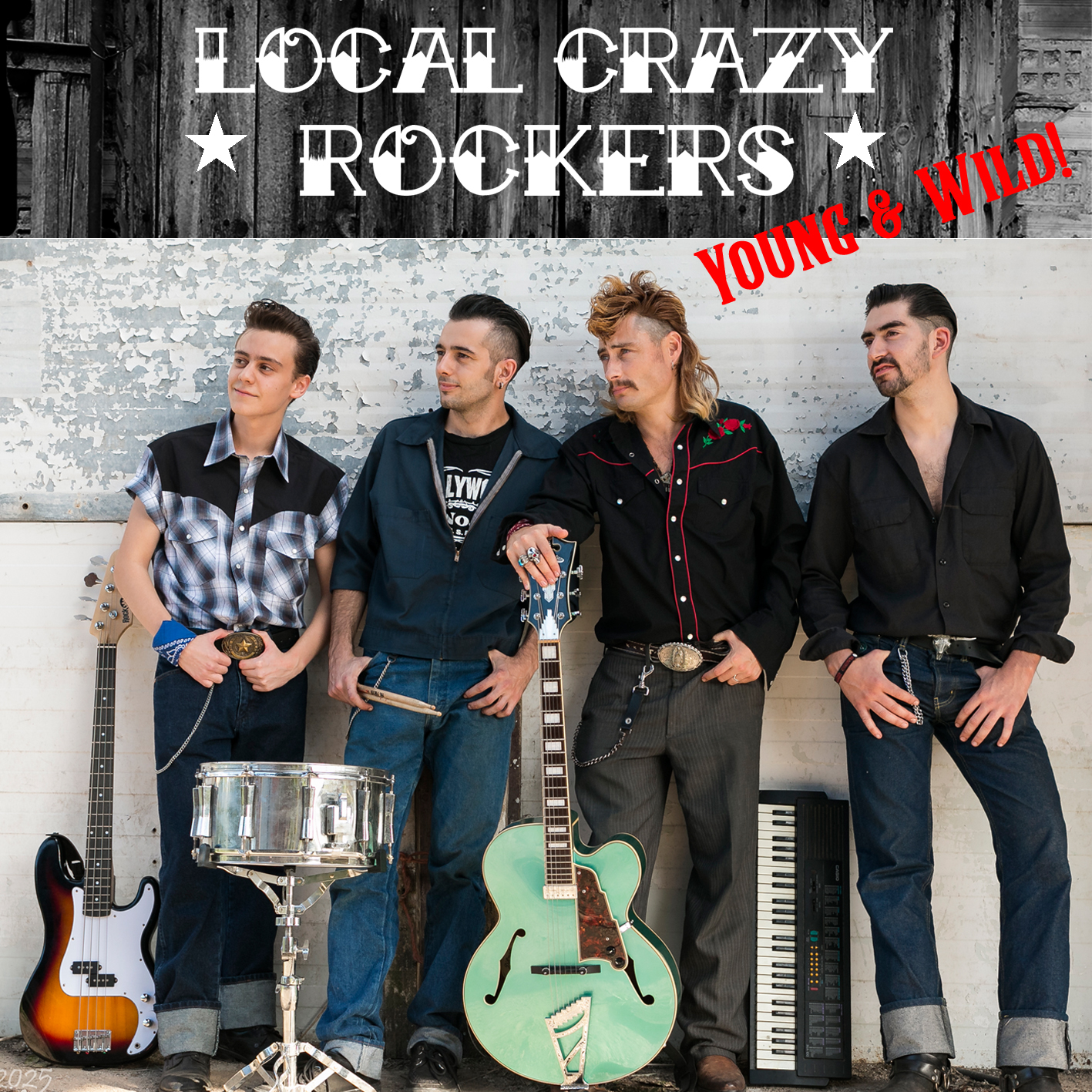 Portada de Young & Wild de Local Crazy Rockers